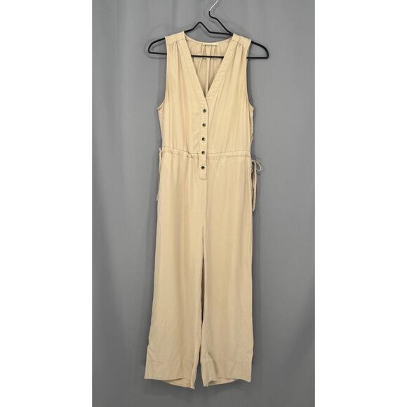 Marine Layer Pants - Marine Layer Jumpsuit Womens Small Sleeveless Button Front Lagenlook Minimalist